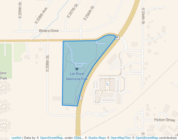 walking in Leo Royal Memorial Park map in Gretna