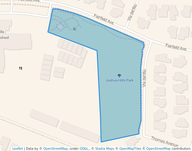 walking in Joshua Hills Park map in Palmdale
