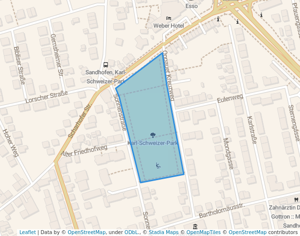walking in Karl-Schweizer-Park map in Mannheim