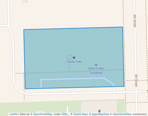 walking in Frostic Field map in Wyandotte