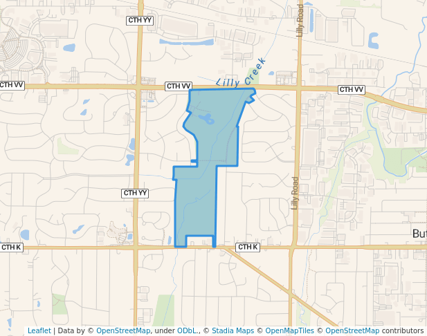 walking in Willowood Park map in Menomonee Falls