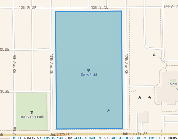 walking in Selke Field map in St. Cloud