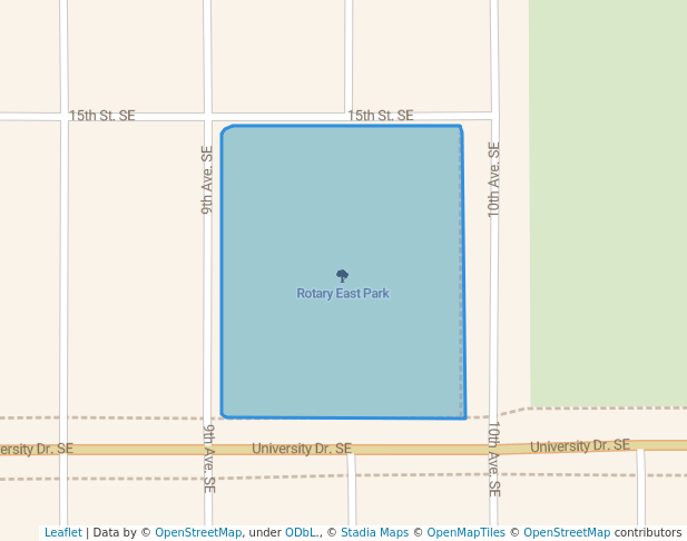 walking in Rotary East Park map in St. Cloud