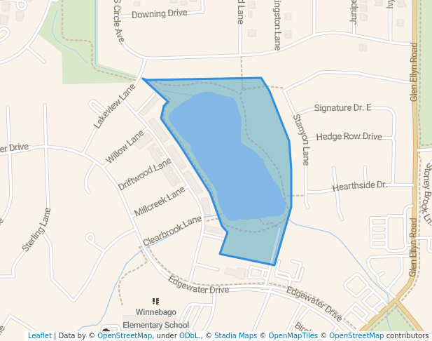 walking in Westlake Park map in Bloomingdale