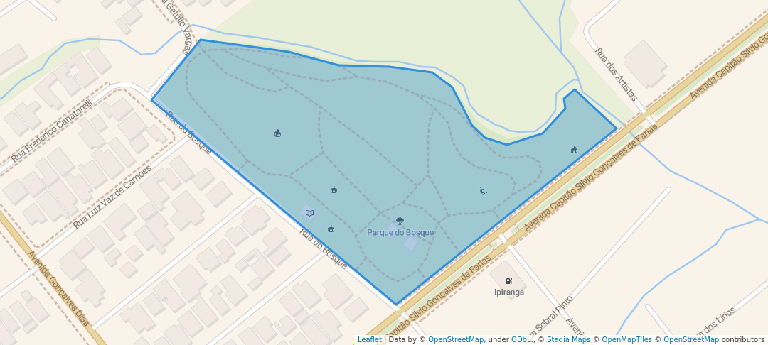 walking in Parque do Bosque map in Ouro Preto do Oeste