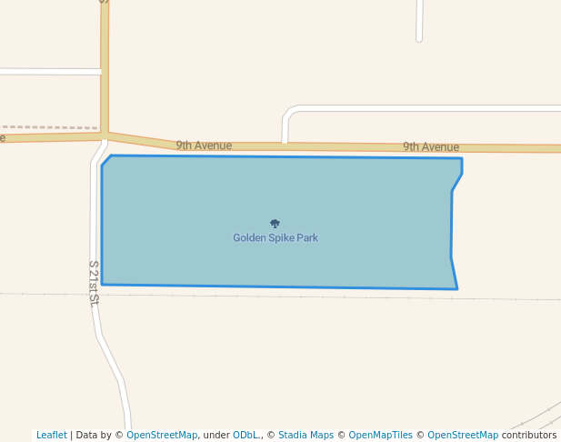 walking in Golden Spike Park map in Council Bluffs