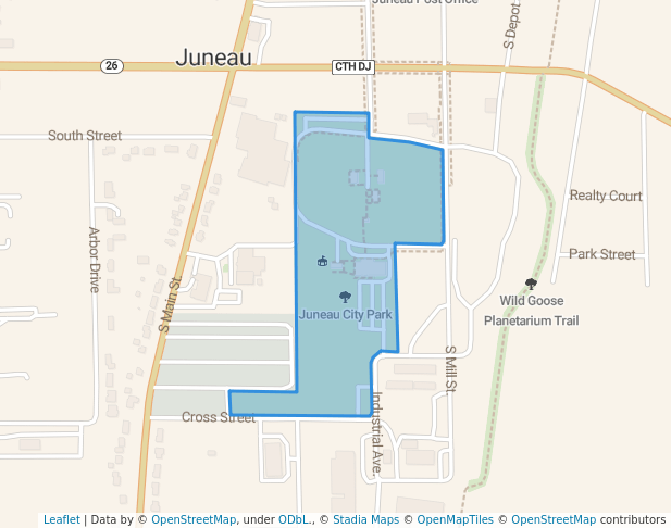 walking in Juneau City Park map in Juneau