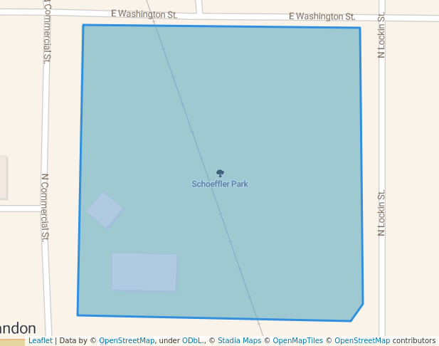 walking in Schoeffler Park map in Brandon