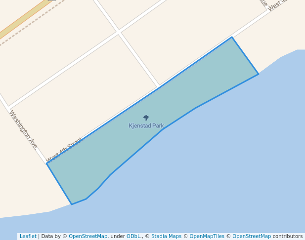 walking in Kjenstad Park map in Morris