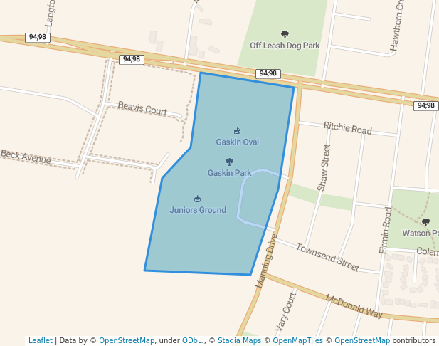walking in Gaskin Park map in Churchill