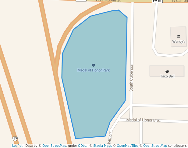 walking in Medal of Honor Park map in Gainesville