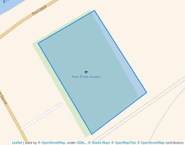 walking in Parc Émile-Asselin map in Les Coteaux