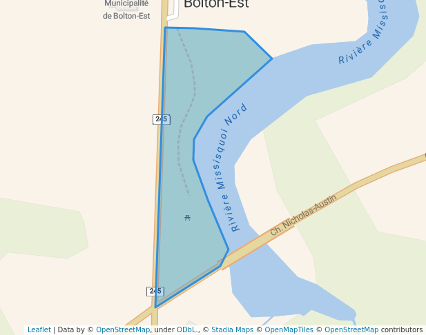 walking in Parc Duranceau map in Bolton-Est