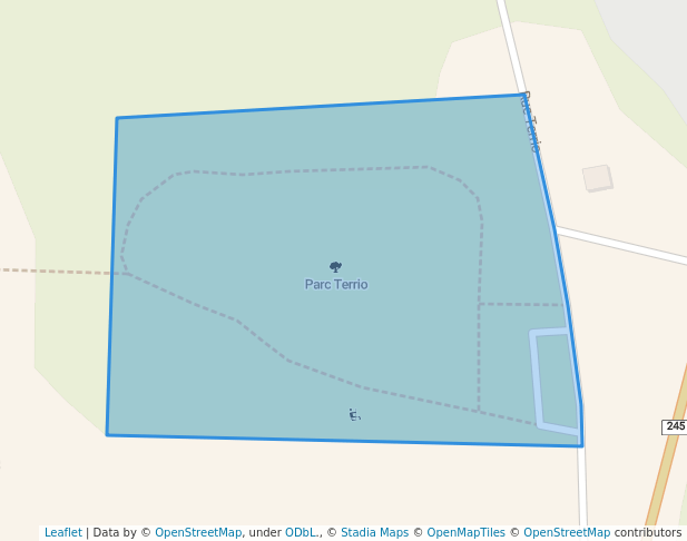 walking in Parc Terrio map in Bolton-Est