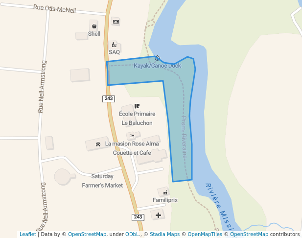 walking in Parc de la rivière Missisquoi-Nord - Secteur nautique map in Mansonville