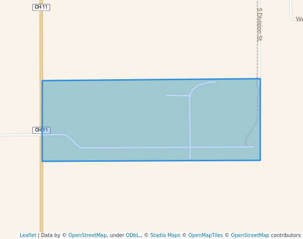 walking in Pontiac Rec-Plex map in Pontiac