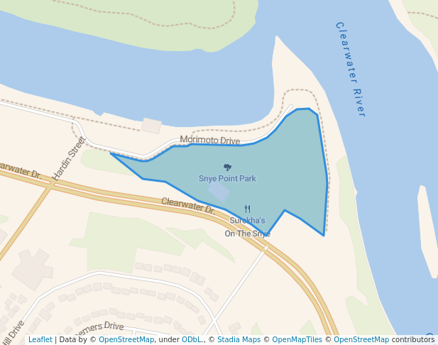 walking in Snye Point Park map in Fort McMurray