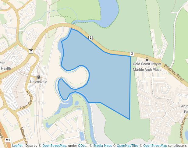 walking in Coombabah Lake Conservation Park map in Gold Coast