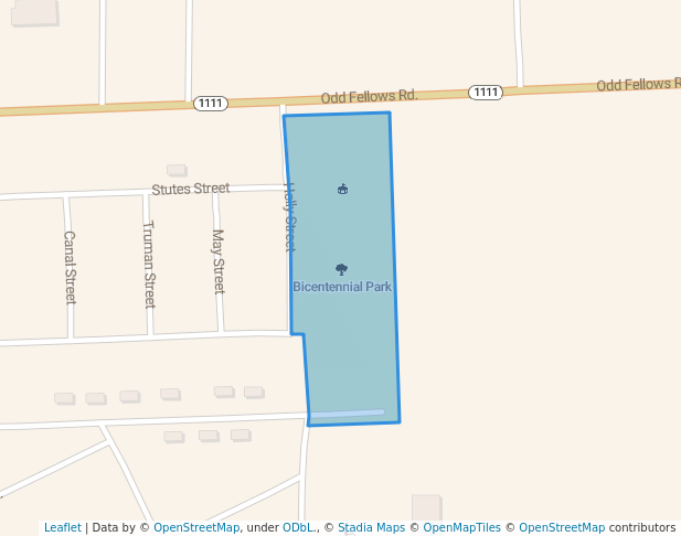walking in Bicentennial Park map in Crowley