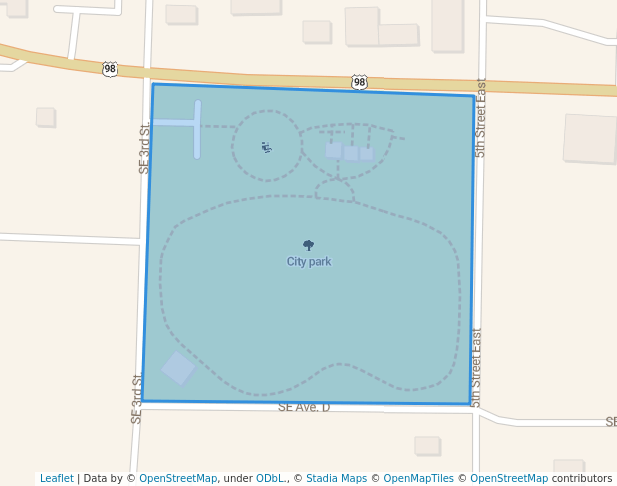 walking in City park map in Carrabelle