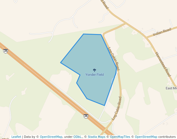 walking in Yonder Field map in Orangeburg