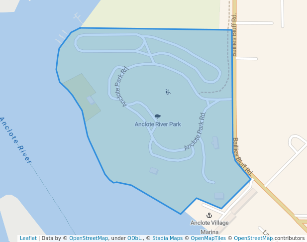 walking in Anclote River Park map in Holiday