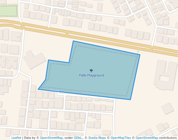 walking in Palki Playground map in Kolkata