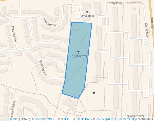 walking in En god omvej map in Sønderborg