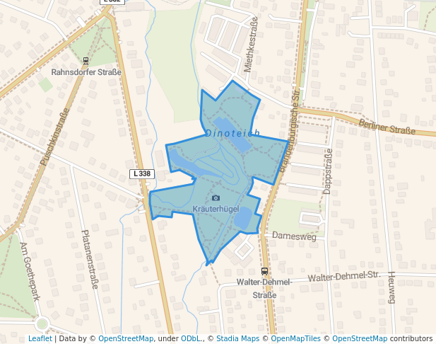walking in Kleiner-Spreewald-Park map in Schöneiche bei Berlin