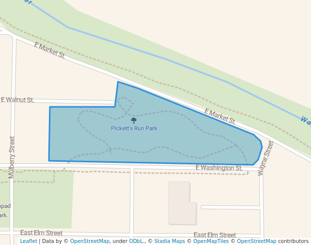 walking in Pickett's Run Park map in Bluffton