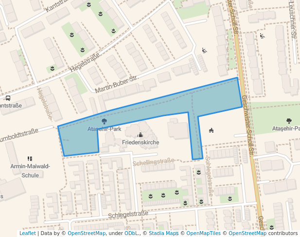 Ataşehir-Park in Monheim am Rhein | Map and Routes