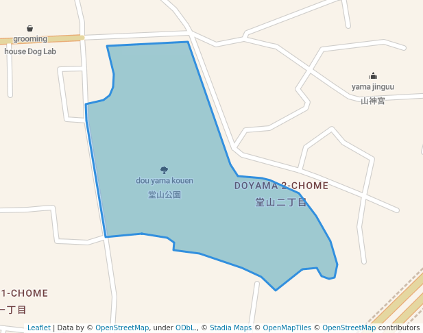 walking in 堂山公園 map in Hirakata