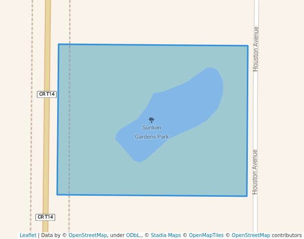 walking in Sunken Gardens Park map in Pella