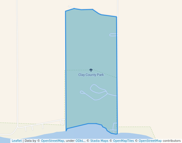 walking in Clay County Park map in Vermillion