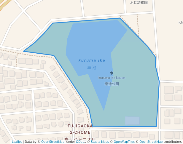 walking in 車池公園 map in Sanda