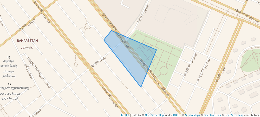 walking in پارک ترافیکی بهاران map in Ahvaz