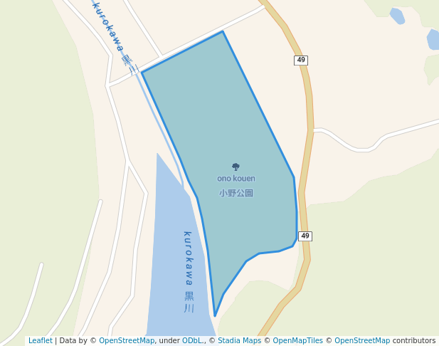 walking in 小野公園 map in Sanda