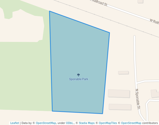 walking in Sponable Park map in Marengo