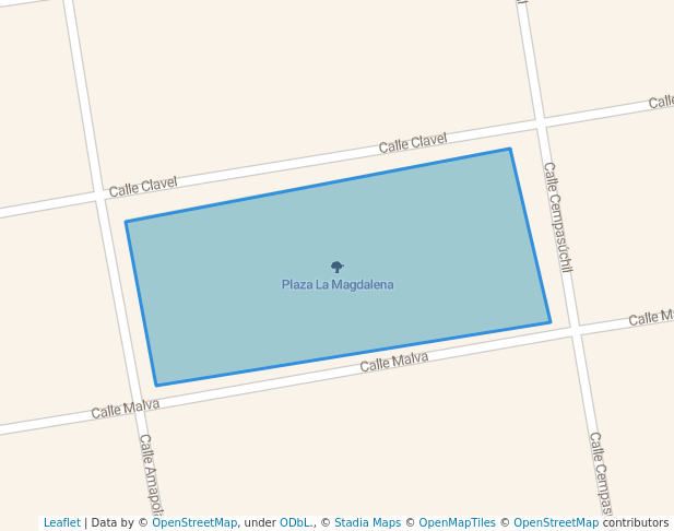 walking in Plaza La Magdalena map in La Magdalena