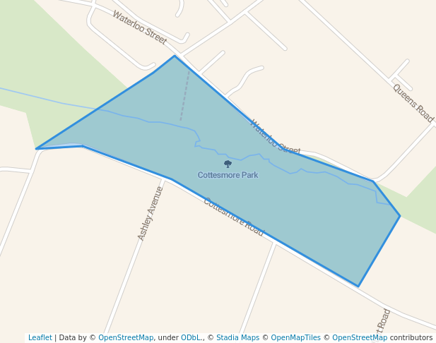 walking in Cottesmore Park map in Sandton