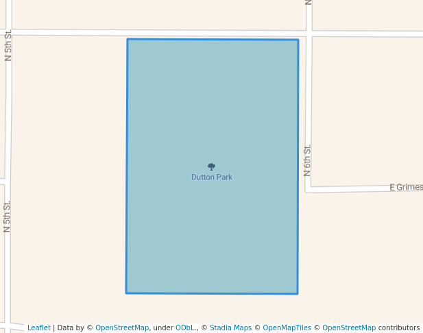 walking in Dutton Park map in Red Oak