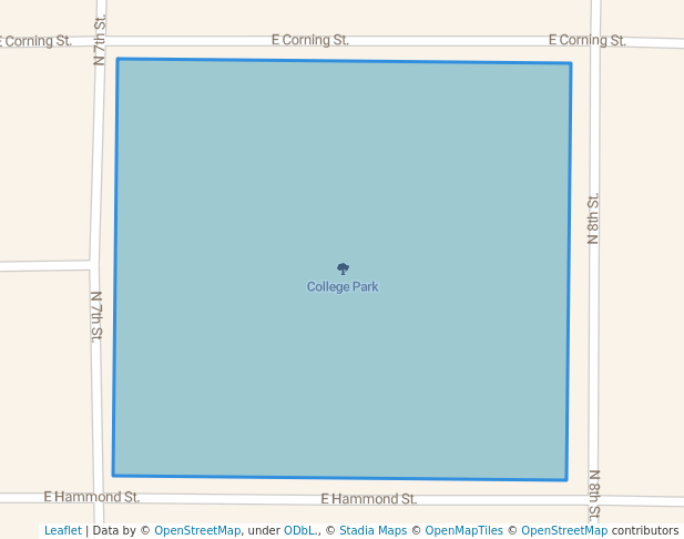 walking in College Park map in Red Oak