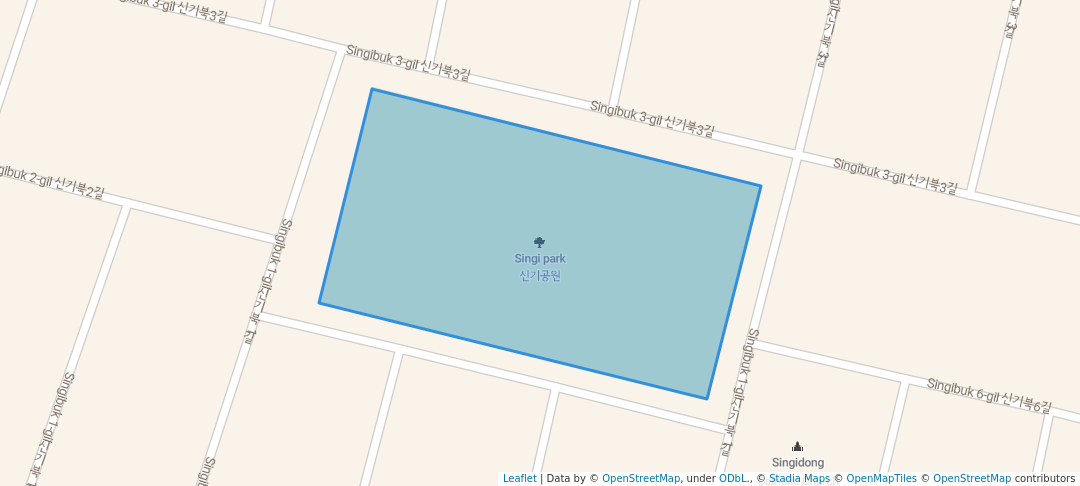 walking in Singi park map in Yeosu