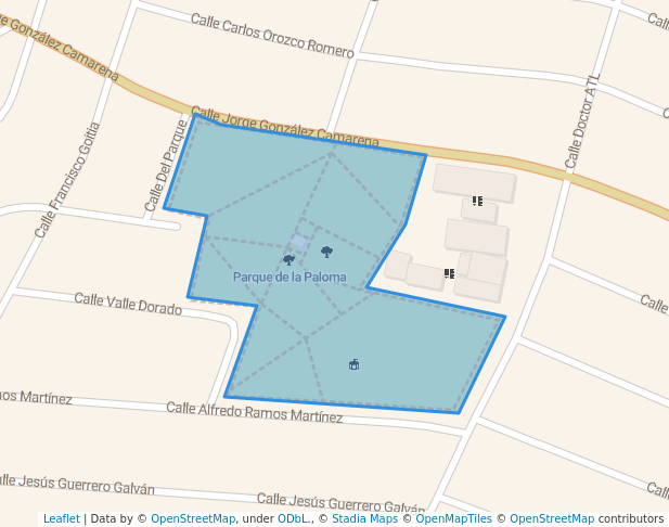 walking in Plaza de la Victoria map in San Nicolás de los Garza