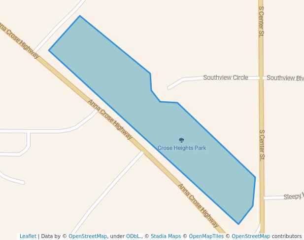walking in Crose Heights Park map in Shenandoah