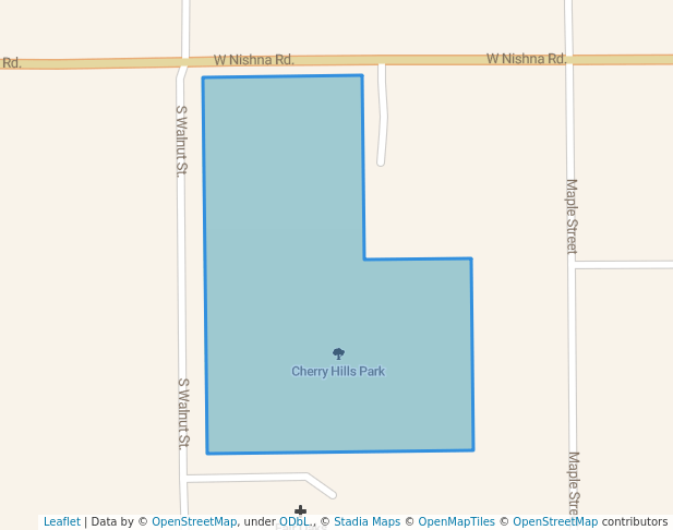 walking in Cherry Hills Park map in Shenandoah