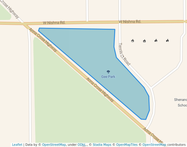 walking in Gee Park map in Shenandoah