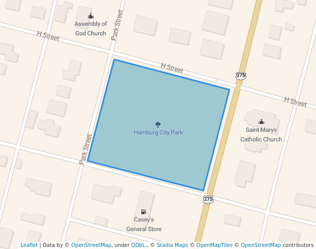 walking in Hamburg City Park map in Hamburg