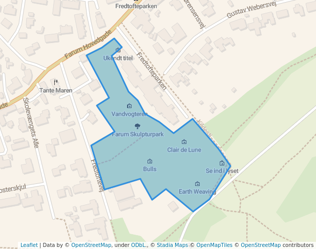 walking in Farum Skulpturpark map in Farum