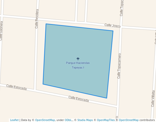 walking in Parque Haciendas Tepeyac I map in Zapopan